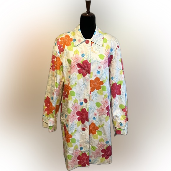 Harve Bernard Summer Floral Raincoat size 14 - Picture 1 of 15